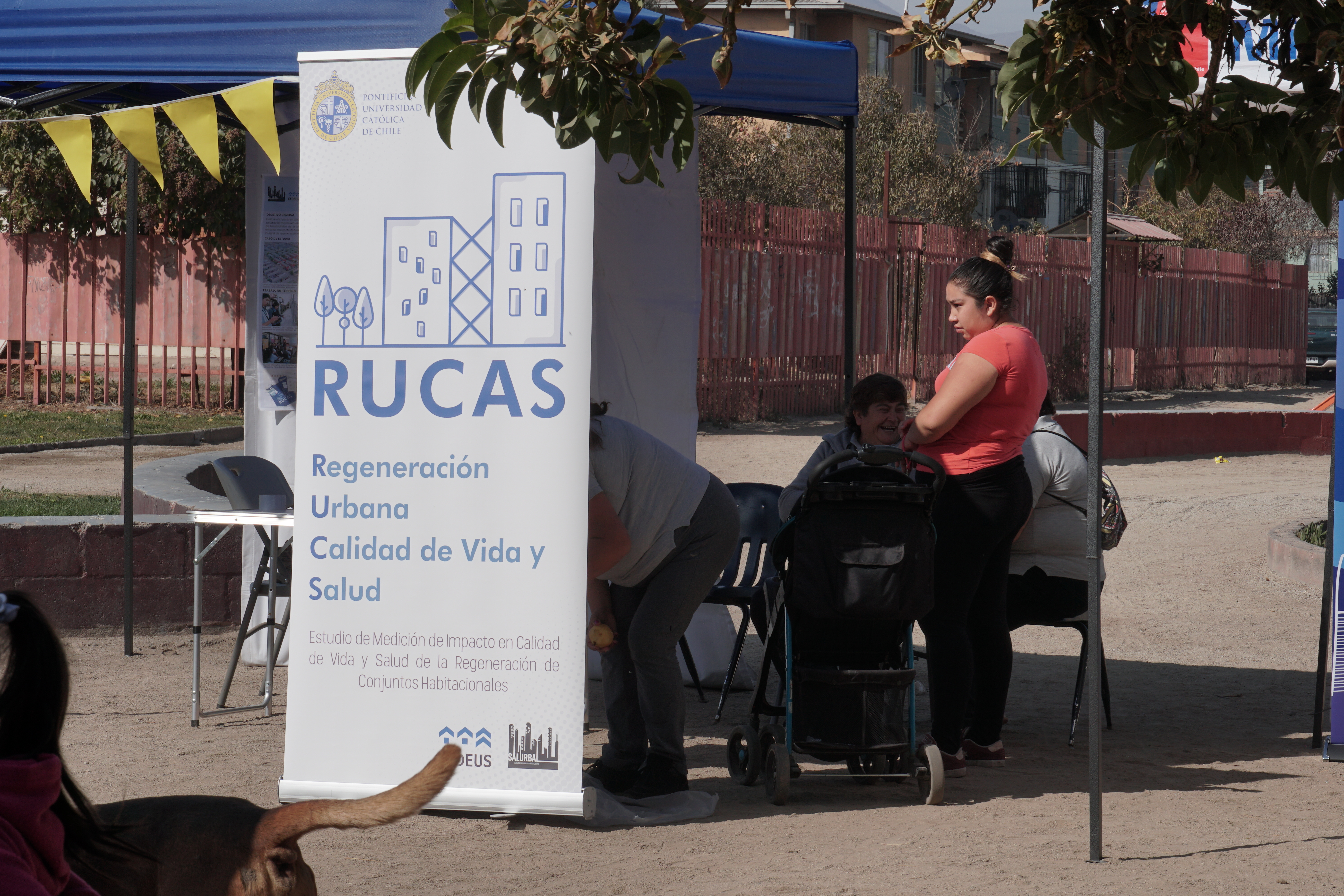 RUCAS booth in a Chilean neighborhood